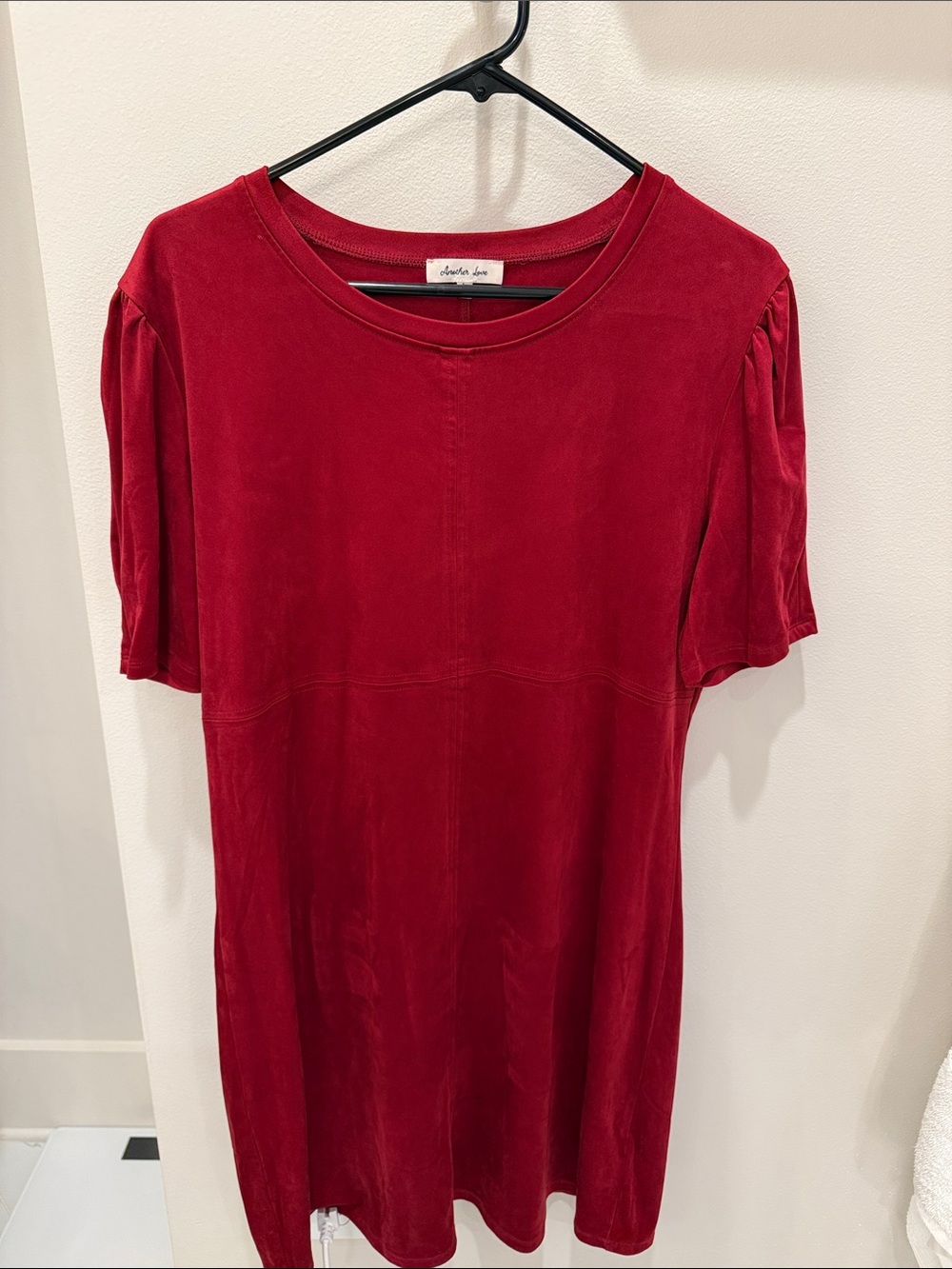 Another Love Red Short Sleeve Shift Dress